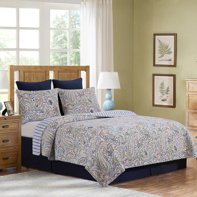 Payton Paisley King Quilt Set