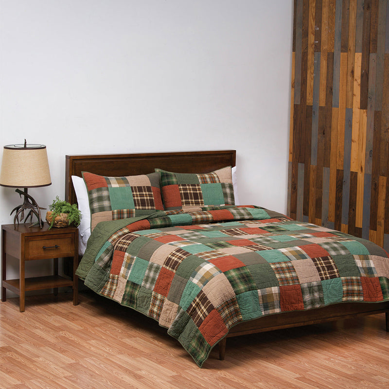 Aspen Patchwork King Quilt Set