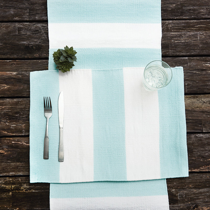 Cabana Sky Blue Stripes Placemat