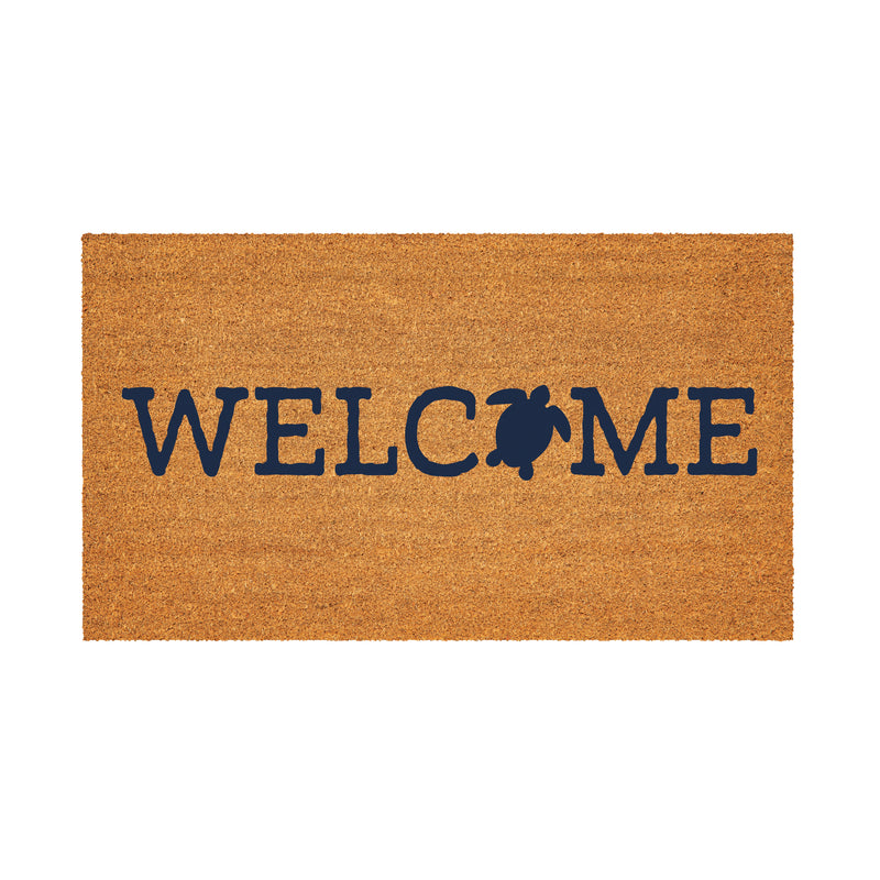 Coastal Coir Mat Welcome Turtle 28x16"