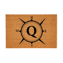 Coastal Coir Mat Compass Monogram 36x24"