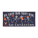 University of Virginia Flocked Coir Halloween Sassafras Switch Mat, 22"x10"