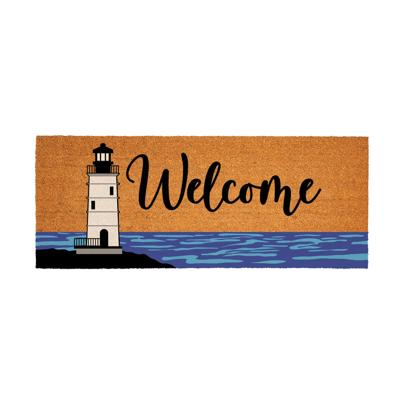 Coastal Coir Mat Welcome Lighthouse 60x24"