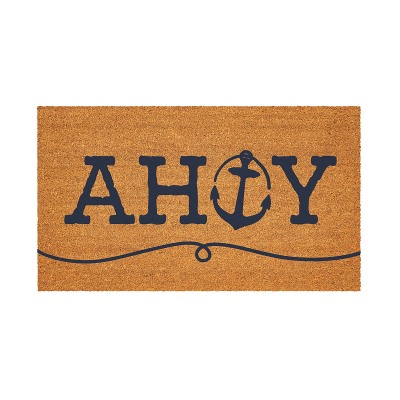 Coastal Coir Mat Ahoy Anchor 28x16"