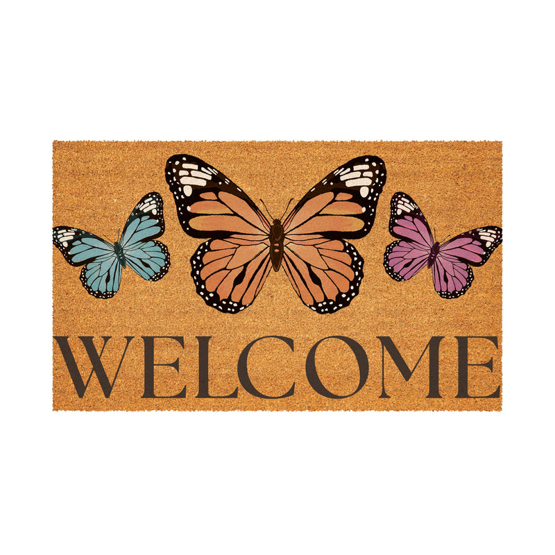 Pollinator Garden Butterfly Family, Coir Mat 30"x18"