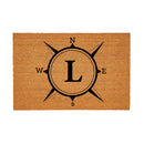 Coastal Coir Mat Compass Monogram 36x24"