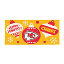 Kansas City Chiefs Holiday Flocked Coir Sassafras Switch Mat, 22"x10"