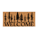 High Country Wilderness Flocked Coir Sassafras Switch Mat, "Welcome", 22"x10"