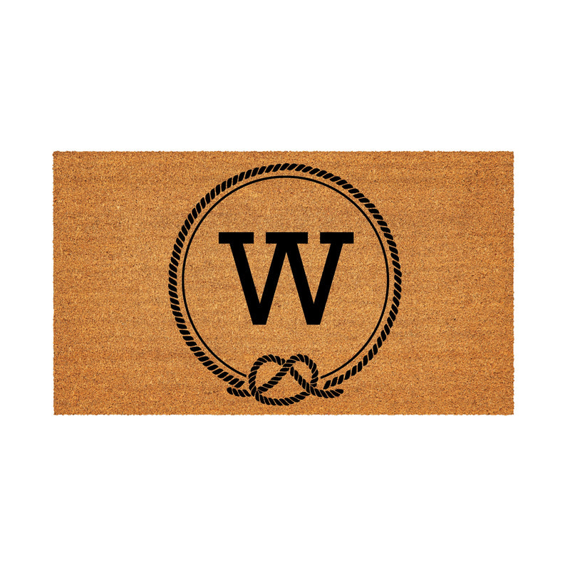Coastal Coir Mat Nautical Monogram 28x16"