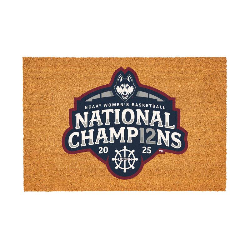 University of Connecticut, Womens NCAA Basketball Champions  Large Full Color Coir Mat, 36"x24"