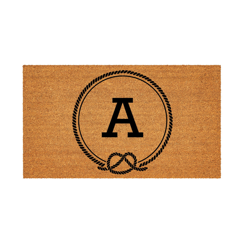 Coastal Coir Mat Nautical Monogram 28x16"