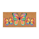 Bunny Blooms Bows & Butterfly, Flocked Coir Sassafras Switch Mat 22"x10"