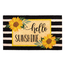 Hello Sunshine Plaid Coir Mat