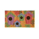 Flock Of Bird Houses 28x16 Coir Mat