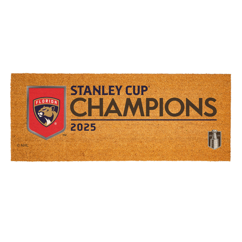 Florida Panthers, Stanley Cup 2025 Champions Extra Large Full Color Coir Mat, 60"x24"