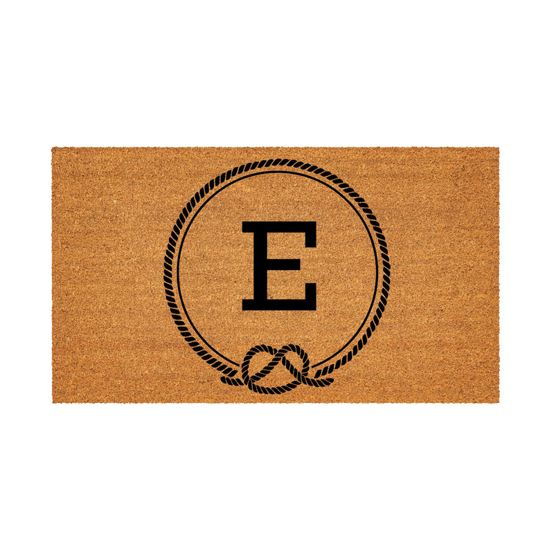 Coastal Coir Mat Nautical Monogram 28x16"