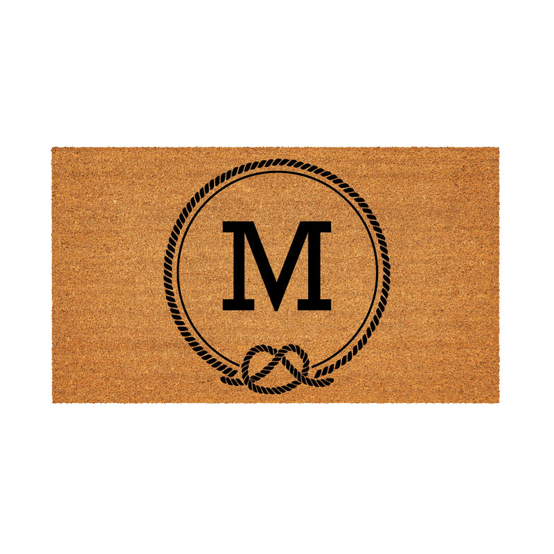 Coastal Coir Mat Nautical Monogram 28x16"