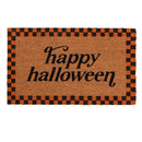 Happy Halloween Checkered Coir Mat