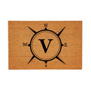 Coastal Coir Mat Compass Monogram 36x24"