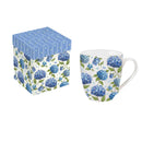 VivaStyle Coffee Cup Ceramic Cup O' Java, Hydrangea, 17oz, Gift Box