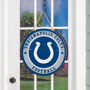 Indianapolis Colts Round Door Decor with Hanging Rope, 18x18