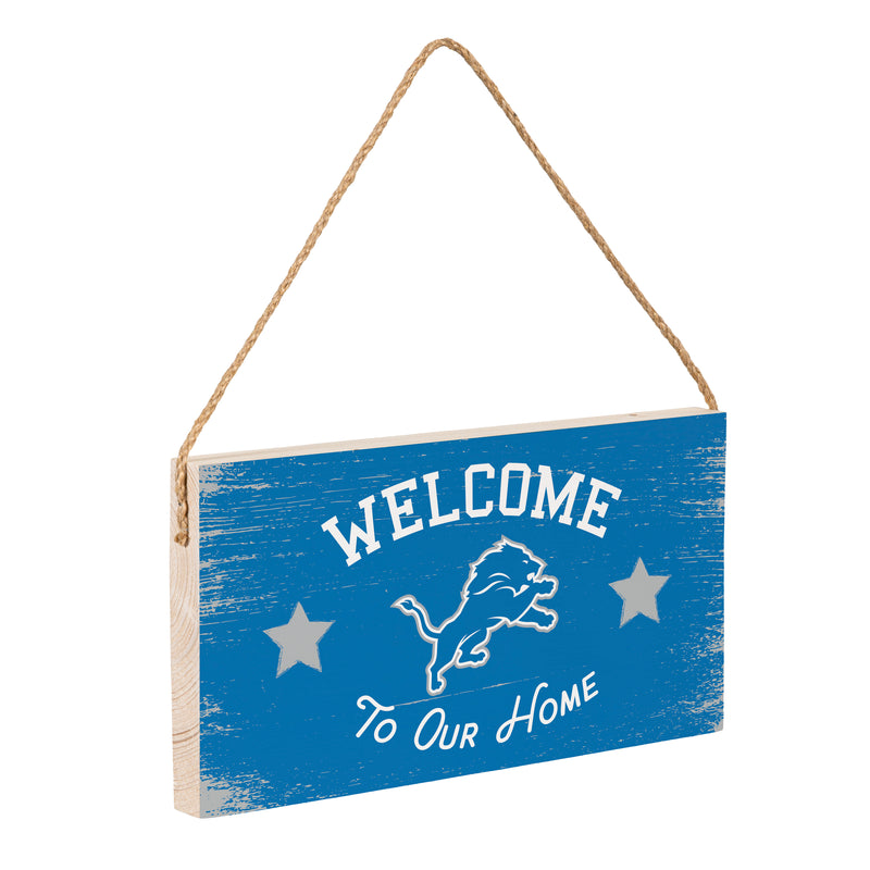 Detroit Lions Wood Wall Sign, 6x11