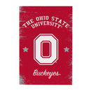 Ohio State University Wood Wall Sign, 16x24