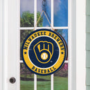 Milwaukee Brewers Round Door Decor with Hanging Rope, 18x18