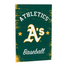Athletics Wood Wall Sign, 16x24