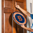 Detroit Tigers Round Door Decor with Hanging Rope, 18x18