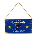 St Louis Blues Wood Wall Sign, 6x11