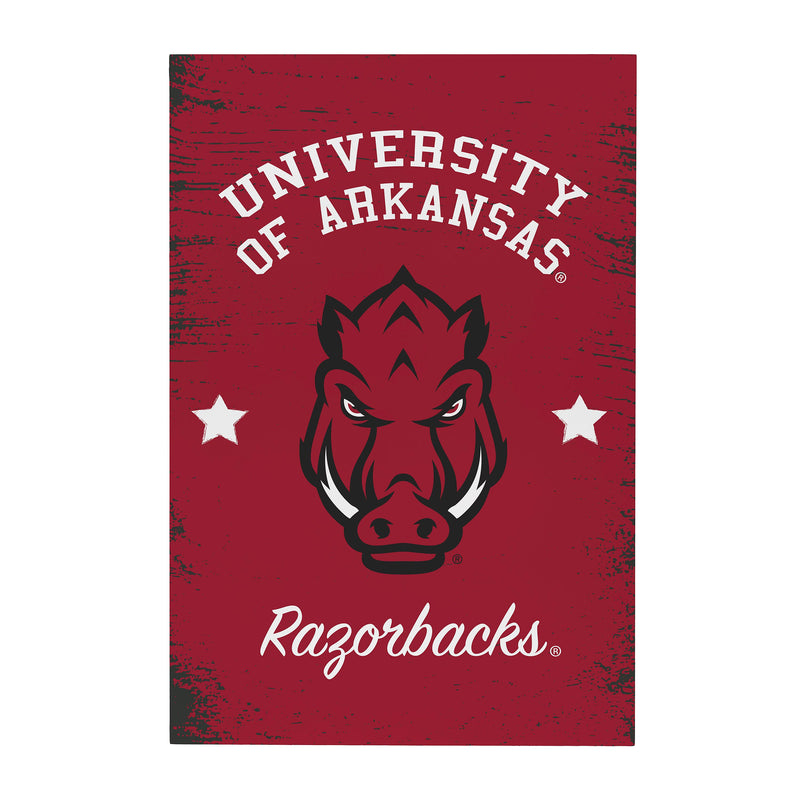 University of Arkansas Wood Wall Sign, 16x24