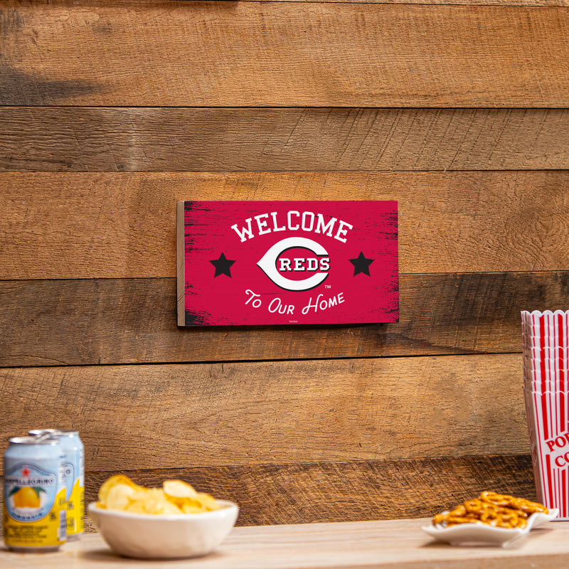 Cincinnati Reds Wood Wall Sign, 6x11