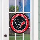 Houston Texans Round Door Decor with Hanging Rope, 18x18
