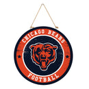 Chicago Bears Round Door Decor with Hanging Rope, 18x18