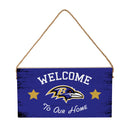 Baltimore Ravens Wood Wall Sign, 6x11
