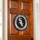 Chicago White Sox Round Door Decor with Hanging Rope, 18x18