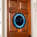 Carolina Panthers Round Door Decor with Hanging Rope, 18x18