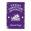 Texas Christian University Wood Wall Sign, 16x24