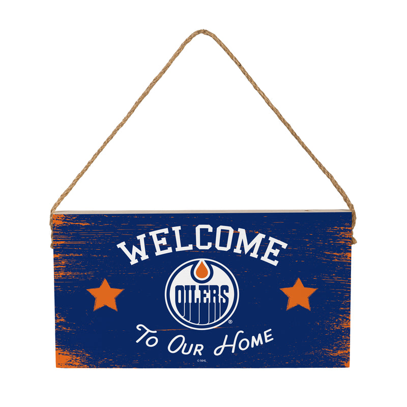 Edmonton Oilers Wood Wall Sign, 6x11