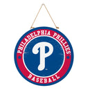 Philadelphia Phillies Round Door Decor with Hanging Rope, 18x18