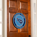 Tennessee Titans Round Door Decor with Hanging Rope, 18x18