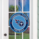 Tennessee Titans Round Door Decor with Hanging Rope, 18x18