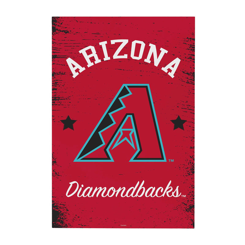 Arizona Diamondbacks Wood Wall Sign, 16x24