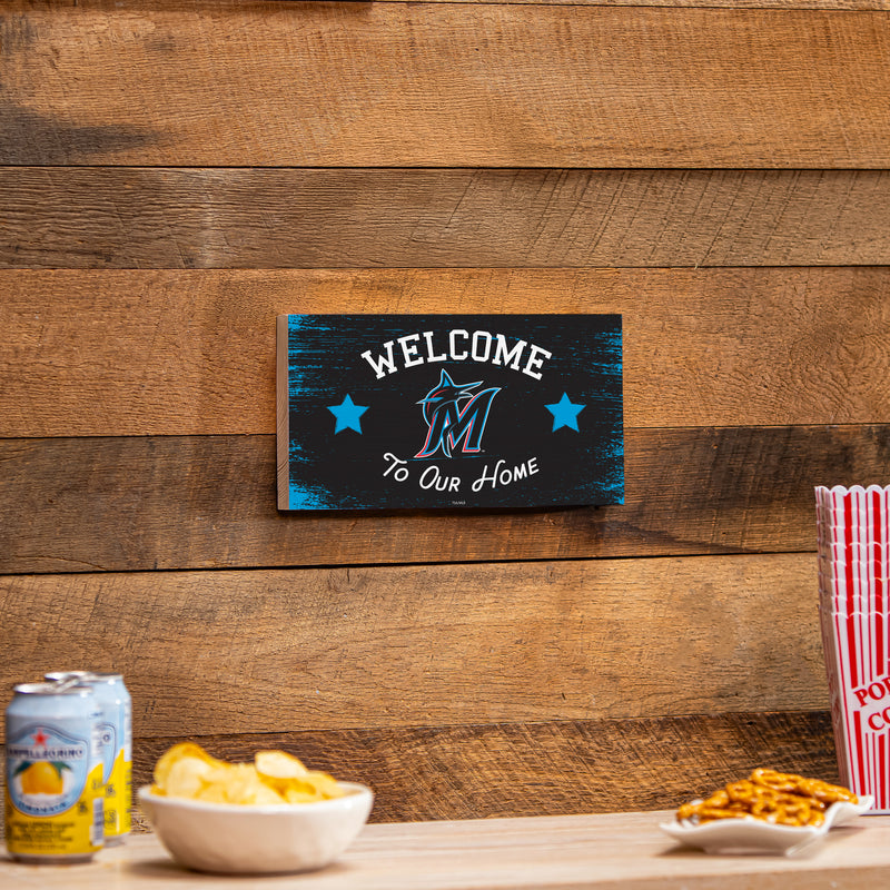 Miami Marlins Wood Wall Sign, 6x11