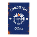 Edmonton Oilers Wood Wall Sign, 16x24