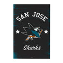 San Jose Sharks Wood Wall Sign, 16x24