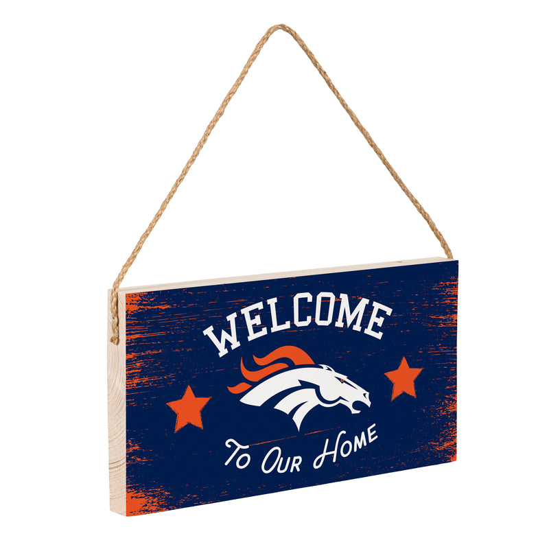Denver Broncos Wood Wall Sign, 6x11