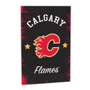 Calgary Flames Wood Wall Sign, 16x24