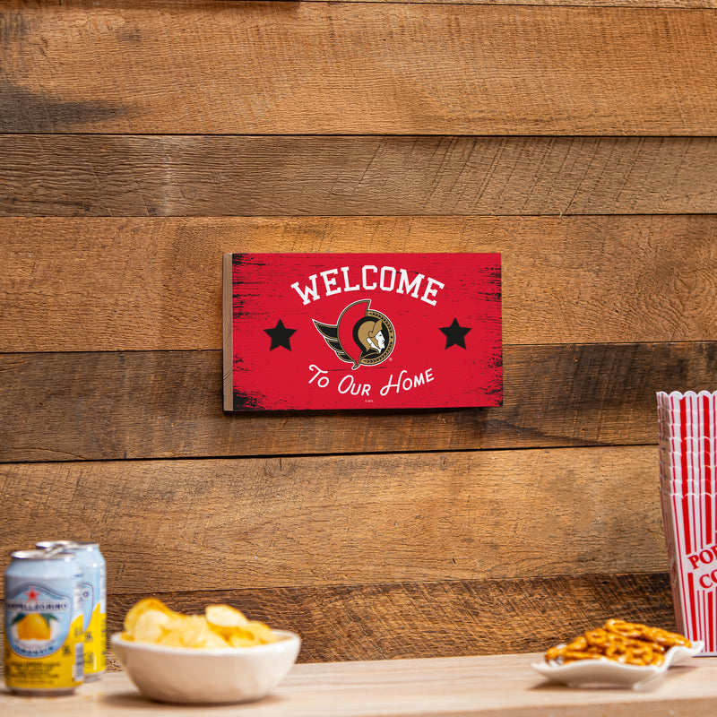 Ottawa Senators Wood Wall Sign, 6x11